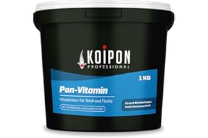 KOIPON Pon-Vitamin 1kg, Vitaminkur mit wertvollen Mineralien für gesunde Fische im Fischteich und japanische Koi im Gartenteich