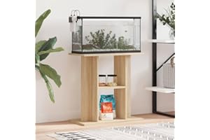Rantry Aquariumständer Aquarien Schrank Aquarium Unterschrank mit viel Stauraum, Aquarium Tisch mit Stabiler Oberplatte, für Sicheren Stand Sonoma-Eiche 60x30x60 cm Holzwerkstoff