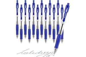 OFFCUP Długopisy kulkowe, 12 szt. wysuwanych długopisów kulkowych, długopisy żelowe z kieszonkowym klipsem, długopisy żelowe, atrament, gładkie długopisy do pisania notatek, do szkoły i biura,