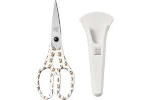 Linoroso Ciseaux de Cuisine Professionnel avec Couvercle Magnétique Ciseau Cuisine Multifonction Fabriqués en Acier Japonais 4034, Ultra Tranchants pour Viande Légumes Barbecue Herbes Pizza - Bovins