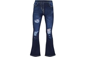 A2Z 4 Kids Girls Denim Jeans Comfort Stretchy Jeggings Bell Bottom Ripped Flared Pants Trendy Fashion Jeans for Girls Age 5-6, 7-8, 9-10, 11-12 & 13 Years