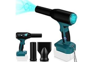 TEPULAS 90000 U/min Jet Dry Gebläse für Makita 18V Akku, 3-Gang Tragbarer Luftgebläse, Laubbläser Turbo Strahlgebläse für Makita für Computer-Autotastatur (ohne Akku)