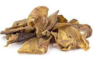 T. FORREST T.Forrest British Dried Whole Pig Ears for Dogs (25 Pack) - 100% Natural, Long-Lasting, High-Protein & Grain-Free Treats