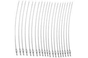 Solati 20PCS Wire Keychain Cable, Wire Keychain Cable Keyring, Multifuction Stainless Steel Wire Ring, Cable Loop Rings for Hanging Luggage Tag, Keyrings and ID Tag Keepers (1.5X150MM)