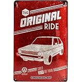 Das ansprechende Retro Motiv wird mit brillianten Farben auf das Metall gedruckt. Bestimmte Teile des Motivs sind geprägt, so dass es besonders plastisch wirkt.