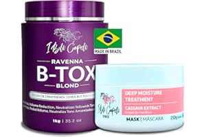 I Belli Capelli Ravenna B-tox Blond Kit, Hair B-tox Treatment for Blond & Argan Oil Mask 250g - B-tox Capilar Para el Cabello, Formaldehydfrei - Anti-Frizz, Glättung, (1 B-tox+ 1 Maske)