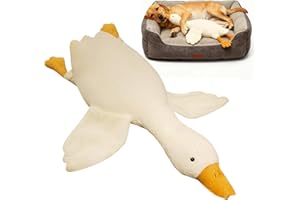 Yulokdwi Dog Calming Duck Toy - Enrichment Large White Puppy Plush | Stuffed Animal Duck Plush Dog Toy,for Boredom Relief Exercise Company Training Indoor Outdoor Play