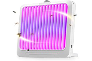 AILEDA Tabla Adhesiva UV Trampa Mosquitos,Mata Mosquitos Electrico,Tabla Adhesiva Atrapa Insectos Voladores,6 Paquetes de Tabla Adhesiva,Trampa para Moscas Enchufable para Uso Doméstico En Interiores