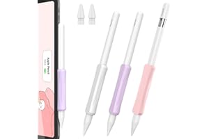 Delidigi 3 Pack iPencil Grips for Apple Pencil 2nd Gen, Apple Pencil Pro/ (USB-C) Holder with Replacement Tips