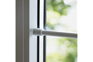 SONNENSCHUTZ-HH Klemmstange für Fenster Gardine Länge wählbar bis 120 cm (80-120 cm (weiß))