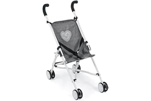 BAYER CHIC 2000 Puppenbuggy Roma, Puppenwagen, Mini-Buggy, Jeans Grau