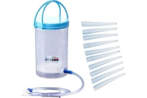 Komplett rengöringssats för kolonrengöring, MTSXDYT rengöringshink kit 1 200 ml, innehåller ett paket med 10 tarmrör på 10 cm