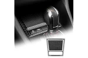 KUNGKIC fibre de carbone Panneau de rangement Cendrier voiture cadre couverture pour Volkswagen VW Golf 6 GTI R 2008-2013 Accessoires intérieur autocollant décoratif