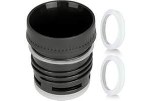 SYGG Tapón Cebador de Repuesto para Termo, Tapón Térmico para Botella Stanley Clásica (Compatible con 473 ml, 750 ml, 1L, 1.4L, 1.9L), Incluye Set de Juntas de Silicona (Negro)