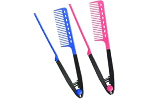N\A Zestaw 2 grzebieni do prostowania w kształcie litery V, do salonu fryzjerskiego lub fryzjerskiego