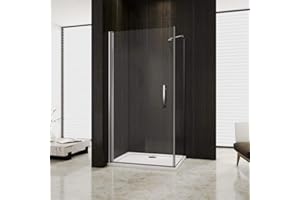 AICA ITALY Aica 100x80cm box doccia angolare cabina doccia apertura battente vetro temperato trasparente anticalcare alto 195cm lato fisso