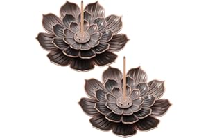 fanshiontide 2 PCS Brass Lotus Holder Lotus Stick Incense Holder Cone Incense Burner for Incense Home Bedroom Yoga Room Tea House
