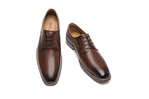 Poerkan Men's Classic Leather Oxford Shoes - Durable, Comfortable & Non - Slip Design