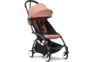 Stokke YOYO3 Kinderwagen ab 6 Monaten - Inklusive schwarzem Rahmen/Ginger Sitzkissen + Verdeck - Blitzschnell ein- und ausklappbar - Leicht & kompakt - Handgepäck-kompatibel