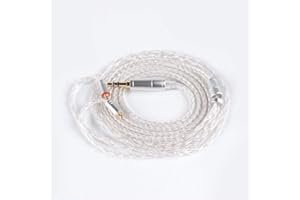 NEX Intrecciato ibrido in rame ad alta purezza placcato in argento a 16 conduttori aggiornamento in cavo auricolare auricolare (3,5 Mm, Mmcx)