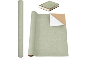 ‎OLYCRAFT OLYCRAFT 100x43cm Dunkles Meer Grün Buchtuch Bucheinbandtuch Selbstklebendes Buchcover Buchleinen Stoffoberfläche mit Papier hinterlegtes Buch Tuch DIY Buch Schutzhülle für Bucheinband Scrapbooking