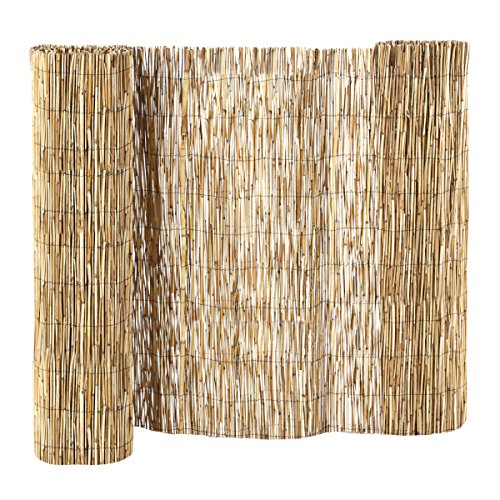 Schilfrohrmatte 6m Länge mit verschiedenen Höhen, dicht gewebt, Lärmschutz / Sichtschutz / Windschutz (160 x 600 cm) - 2