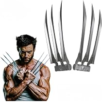 Griffes de loup, griffes anti-casse avec poignées en plastique pour adultes, griffes de loup pour déguisement d'Halloween, lot de 2, une paire argentée Griffes de loup, griffes anti-casse avec poignées en plastique pour adultes, griffes de loup pour déguisement d'Halloween, lot de 2, une paire argentée