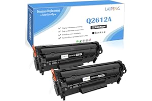 LAIPENG Compatible Toner Cartridge Q2612A 12A up to 2000 Pages for HP LaserJet 1010 1012 1015 1018 1020 1020 plus 1022 3015 3020 3030 3050 3052 3055 M1005 MFP M1319 MFP Printers ( Black x 2 )