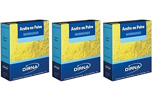 DIRNA Azufre en Polvo micronizado, Agricultura y Plantas Lote 3 Cajas de 750gr