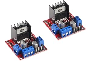 AEDIKO 2pcs L298N Motor Drive Controller Board DC Dual H-Bridge Robot Stepper Motor Control and Drives Module