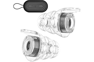 Hearprotek tapones concierto, silicona tapones reutilizables antiruido reducción ruido-protector auditivo ear plugs para Musica,festival,Dj,concert,moto estudiar- talla S (1pare, Negro)