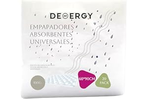 DEMERGY® Empapadores Ultra Gruesos 60x40 cm para Perros, Mascotas y Personas - 20 Unidades, 100g Grosor, Súper Absorbentes, Impermeables, Máxima Resistencia - Incontinencia Entrenamiento de Cachorros