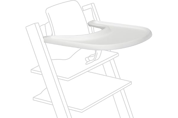 Plateau Stokke, Blanc - Compatible avec le Baby Set Tripp Trapp - Pratique et facile à nettoyer - Fabriqué en plastique sans BPA - Convient aux petits de 6 à 36 mois