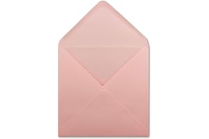 ‎GLÜXX AGENT 25 Quadratische Briefumschläge Rosa - 15,5 x 15,5 cm - 100 g/m² Nassklebung spitze Klappe - aus der Serie Colours-4-you - Glüxx-Agent