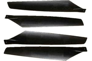 KRAUTWEAR Lot de 8 pales de rotor pour différents modèles d'hélicoptères coaxiaux tels que Esky Lama V3, Lama V4, KOB, Hunter, CoComanche, EC-130, Dauphin, Apache AH-64, Walkera, Dragonfly 5#4, etc. (4 x A + 4