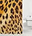 Produktbild Duschvorhang Leopardenfell 180 x 180 cm, hochwertige Qualität, 100% Polyester, wasserdicht, Anti-Schimmel-Effekt, inkl. 12 Duschvorhangringe