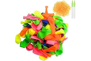 HONGCI 500pcs Water Bombs Balloons Quick Refill Kit - for Boys & Girls Summer Outdoor Beach Party, Swimming Pool Party Splash Balloons (Included 500 Balloons + 500 Rubber Bands + 2 Quick Refill Tools)