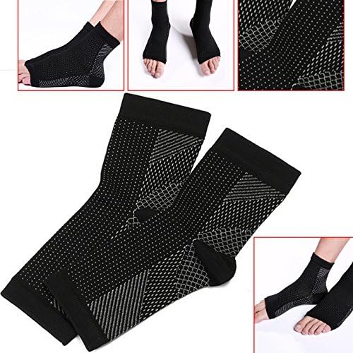MyCamBay Large Fascistic Socks Foot Care Compression Ankle Support and Heel Hugger Increases Circulation, Eases Swelling & Acts Like a Brace to Relieve Pain, Better Than Night Splint