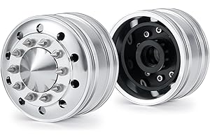 AXSPEED Lot de 2 moyeux de roue avant en métal pour Tamiya 1/14, remorque, tracteur, escalade, camion radiocommandé, mise à niveau (roulement à balle)