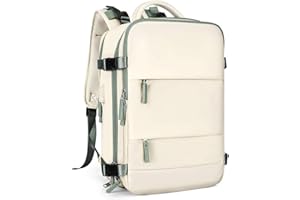 awoawo Handgepäck Rucksack Flugzeug, 35L Groß Reiserucksack Herren Damen Kofferrucksack, Wasserdicht Reisetasche für 16 Zoll Laptop, Travel Backpack für Reise Geschäftsreise Business Wandern Weekend