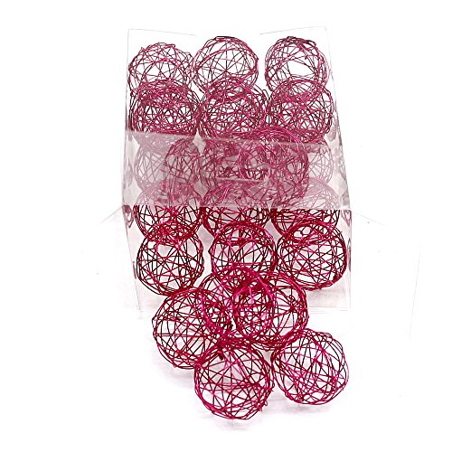 24 Drahtkugeln 3cm, Drahtbälle, Dekokugeln/ Sparbox TOP PREIS !!! (silber) - 5