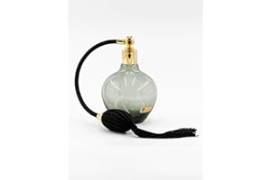 martinoli pulverizador para Perfume de cristal de BOHEMIA en forma de bola, Color Negro y Transparente – 400 G