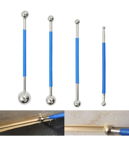 Alnicov Kit De Grattoir à Outils 9 Pièces Ensemble De Lisseur De Joints Extracteur De Boule En Métal Joint De Calfeutrage En Silicone Plus Lisse Pour Carrelage De Cuisine De Salle De