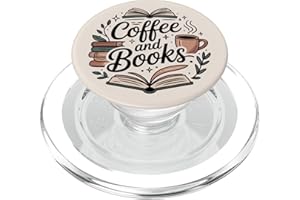 CUTE BOOKTOK BOOK LOVER DESIGN WOMEN GIRLS CO Coffee And Books Book Lover Bookish Reading Librarian Beige PopSockets PopGrip für MagSafe
