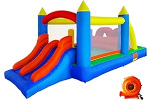 Ballsea Structure Gonflable, Grand Château Gonflable avec Souffleur, Chateau Gonflable Enfant Exterieur, Interieur (488 x 240 x 190 cm)