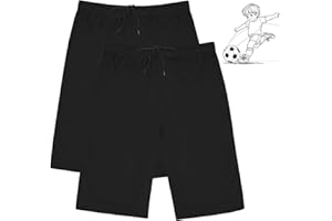 Holimaid Boys Girls Football Shorts Kids Quick Drying School Sports Shorts Breathable Athletic PE Shorts with Drawstring Ideal