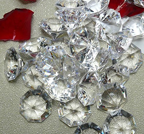 10 große Deko Diamanten Acryl 32mm Hochzeit Tischdeko Diamant klar Hochzeit