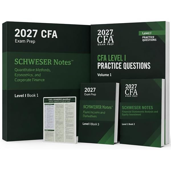 Buy 2026 CFA Level 1 KPLN SCHW Study Notes with 4 Syllabus Guides