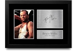 HWC Trading Bruce Willis A4 Incorniciato Firmato Regalo Visualizzazione Delle Foto Print Immagine Autografo Stampato Per Die Hard Gli Appassionati Di Cinema