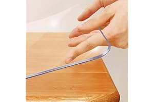 Diaryan Amazon Marque - Sous-main transparent - 60 x 120 cm - En PVC transparent - Grand sous-main - Antidérapant - Imperméable - Bords ronds - Pour enfants - Pour le bureau et la maison